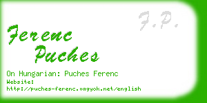 ferenc puches business card